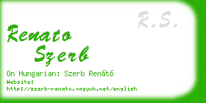 renato szerb business card